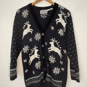 Jantzen Hand-Embroidered Christmas Sweater